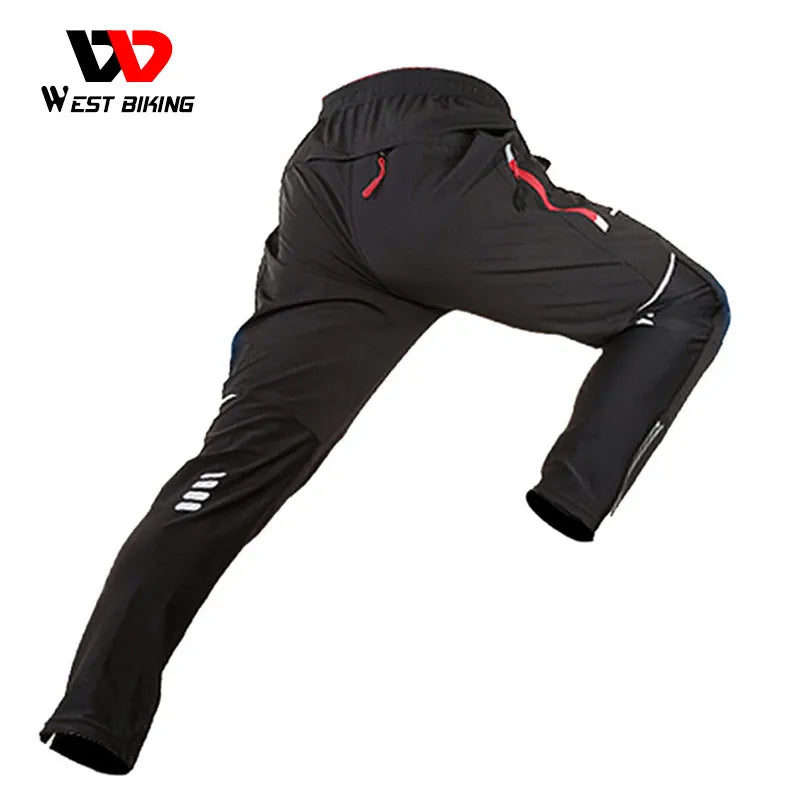 WEST BIKING Cycling Pants Windproof Bicycle Pants Quick Drying Riding Bike Pants Fishing Fitness Trousers Sport Equipment-WAYBIKER