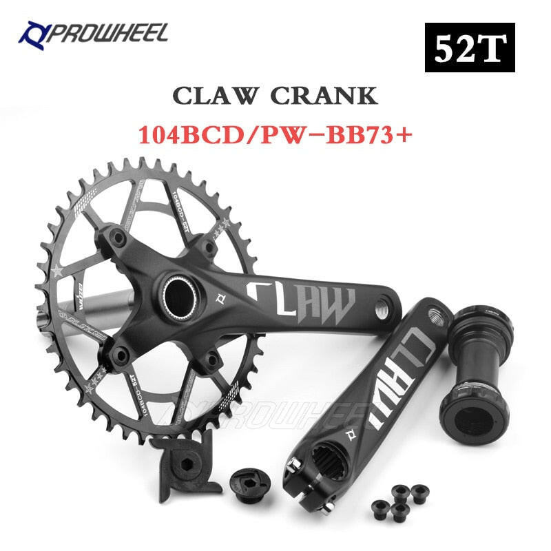 PROWHEEL 104BCD 175mm 170mm Cranks 30/32/34/36/38/40/42/44/46/48/50/52T Sprocket Bottom Bracket Mountain Bicycle Crankset-WAYBIKER
