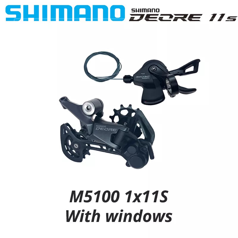 SHIMANO DEORE M5100 11Speed Derailleur SHADOW RD-M5100 SGS 1x11S SL-M5100-R RD-M5120 11 Speed Mountain Bike 11V MTB Bicycle Part-WAYBIKER