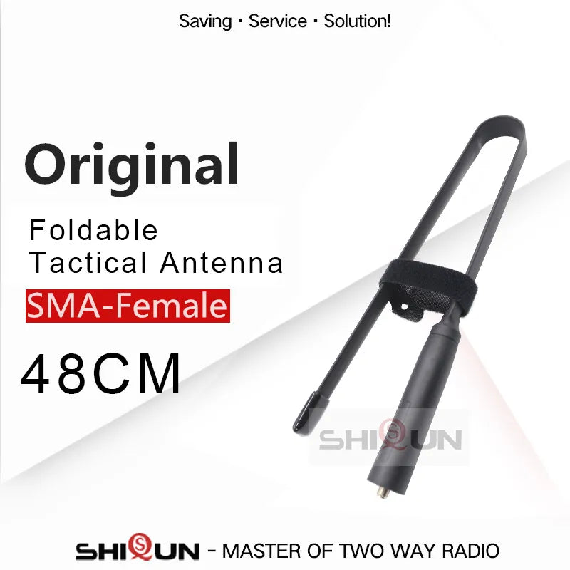 Baofeng Walkie-Talkie Antenna CS Tactical 48CM UV-K5 VHF UHF UV-5R UV-82 UV-S9 Plus UV-9R PLUS UV-16 UV-13 Pro Accessories SMA-F-WAYBIKER