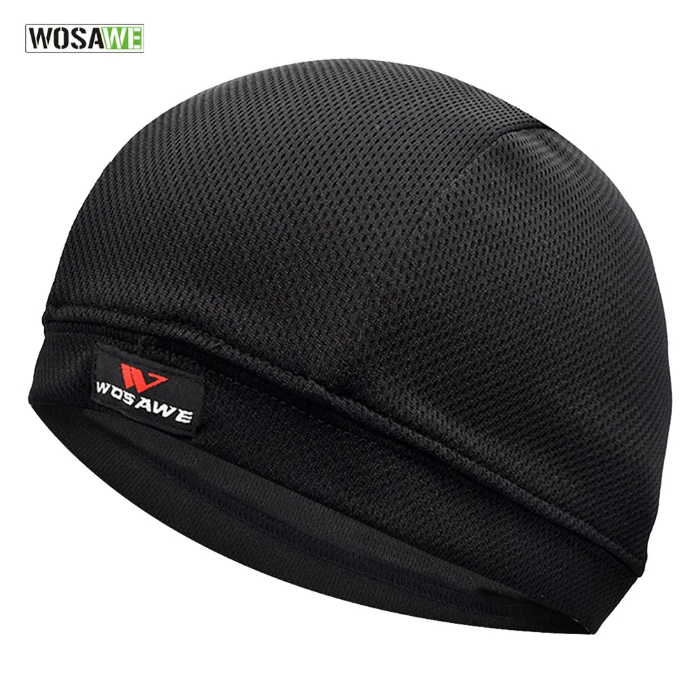 WOSAWE Quick Dry Cycling Cap Breathable gear Bicycle Motorcycle Helmet Sweat Inner Cap Summer Racing Hat Headwear Skull Beanie