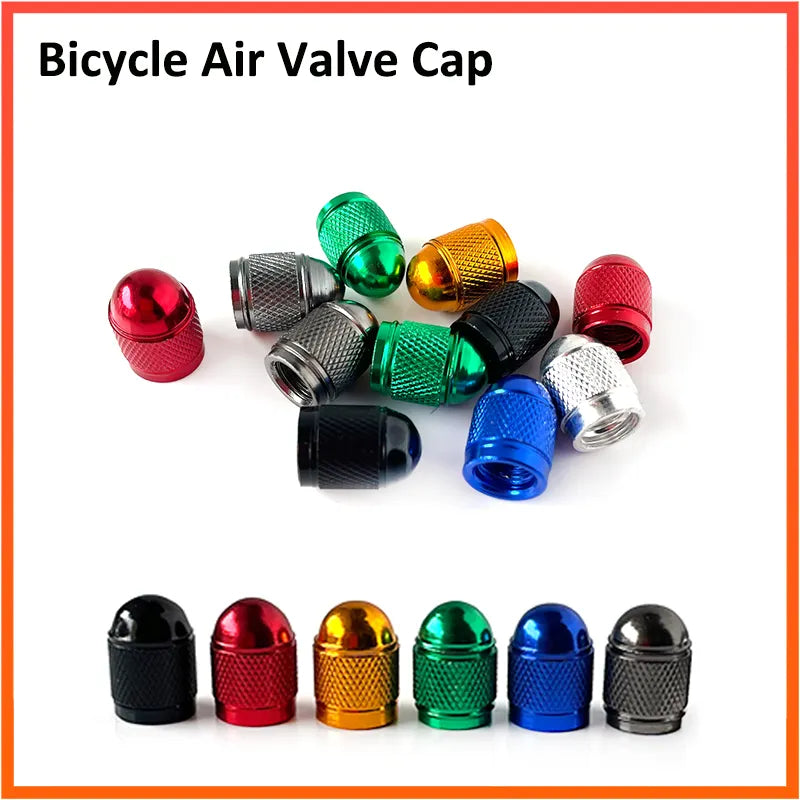 Aluminum Bicycle Tyre valve Dustproof Bike Valve nozzle Cap Colors MTB Road Mountain Inner Tube Valve Cap Replacement Accessory-WAYBIKER
