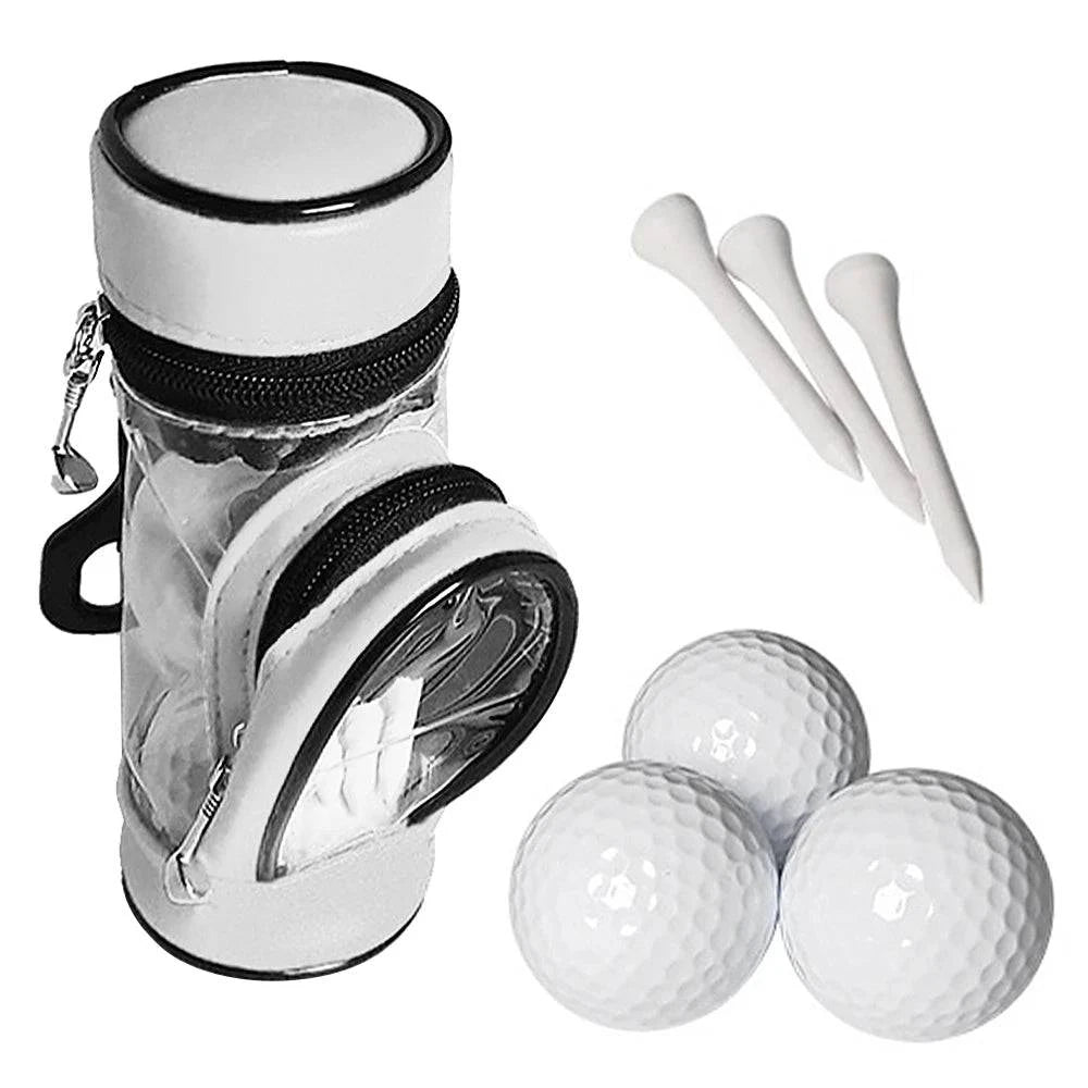 3 Golf Balls 3 Tees PVC Storage Bag Case Holder Pouch Bag Goft Training Ball for Goft Supplies Accessories 골프용품-WAYBIKER