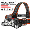 7 LED Headlamp Rechargeable Powerful Head Lamp With Built-in 18650 Battery Outdoor Camping Headlight Head Flashlight-WAYBIKER