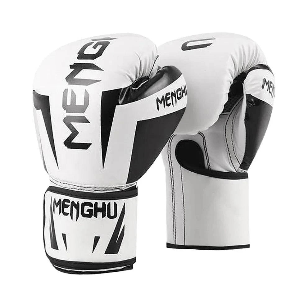 1 Pair Boxing Gloves with Wrist Support Straps Muay Thai MMA Punching Training Bag Gloves Handwraps Kick Boxing Sports Mittens-WAYBIKER