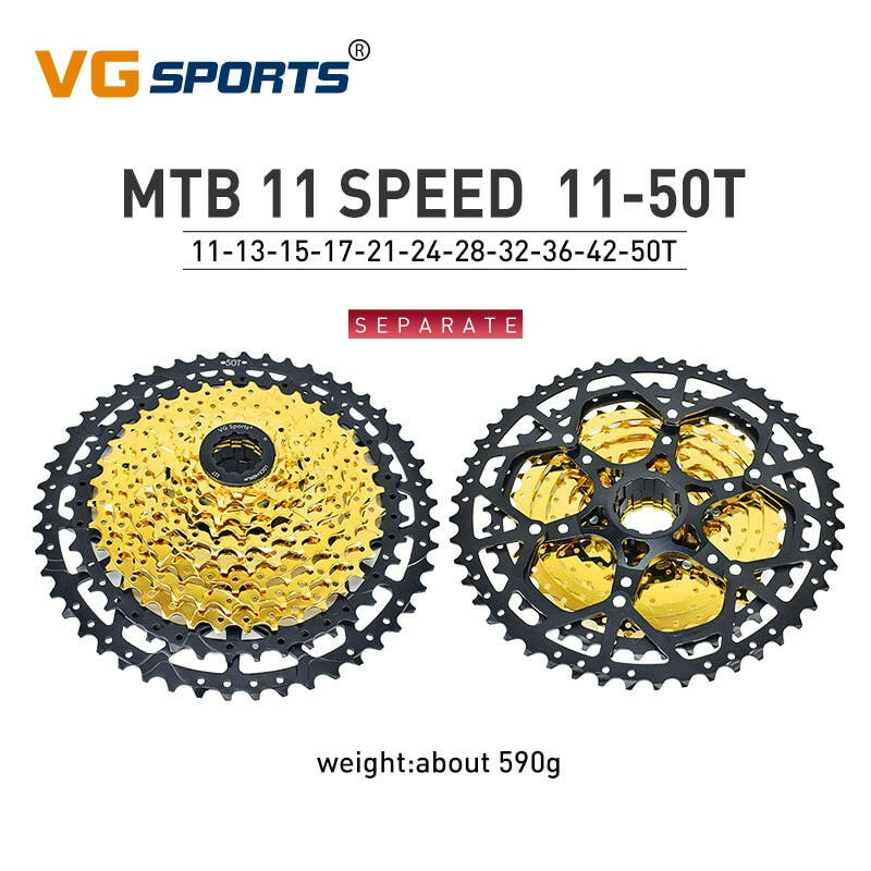 VG SPORTS 8 9 10 11 12 Speed Bicycle Cassette MTB Freewheel Sprocket 9v 10v 11v 12v Velocidade Mountain Bike Separate Cassette-WAYBIKER
