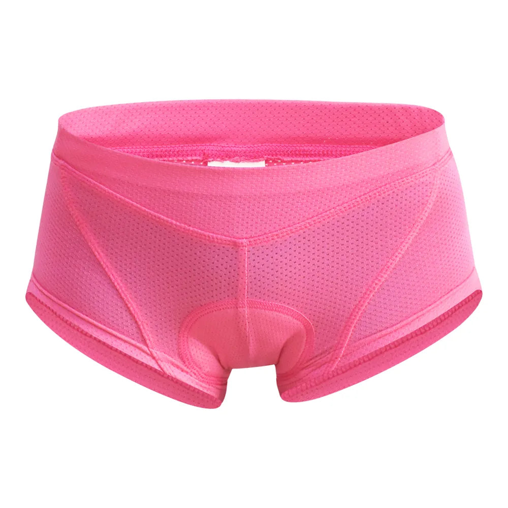 WOSAWE Padded Cycling Shorts Women Breathable Mesh Cycling Underwear Shockproof Riding Bicycle Underpant MTB Road Bike Shorts-WAYBIKER
