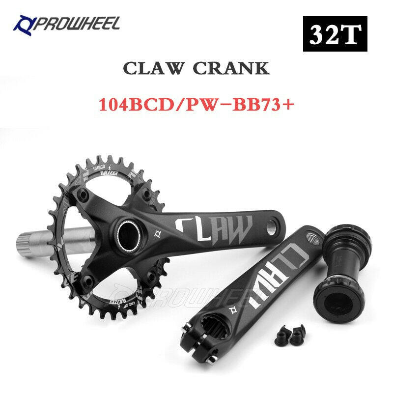 PROWHEEL 104BCD 175mm 170mm Cranks 30/32/34/36/38/40/42/44/46/48/50/52T Sprocket Bottom Bracket Mountain Bicycle Crankset-WAYBIKER
