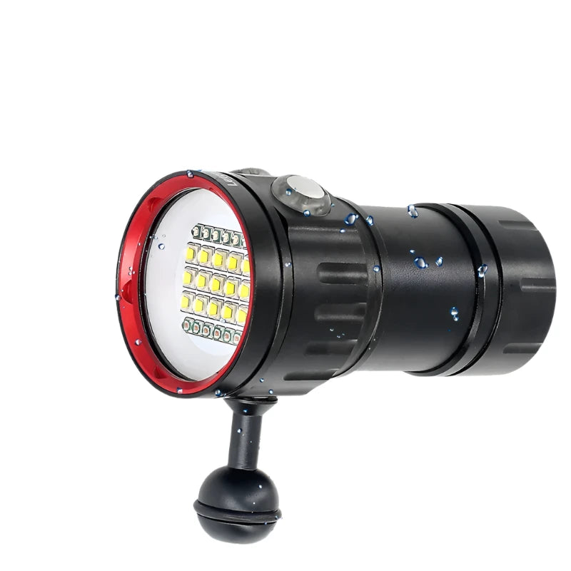 NEW LED Diving Light Highlight Torch  20000Lumens Tactical Diving Flashlight Underwater 100M Waterproof  Video  Camera Light-WAYBIKER