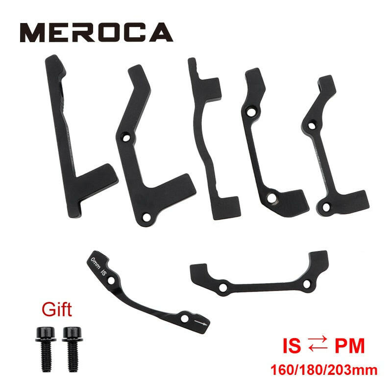 MEROCA MTB disc brake disc PM/IS adapter 160/180/203mm IS/PM aluminum alloy caliper adapter bicycle accessory-WAYBIKER