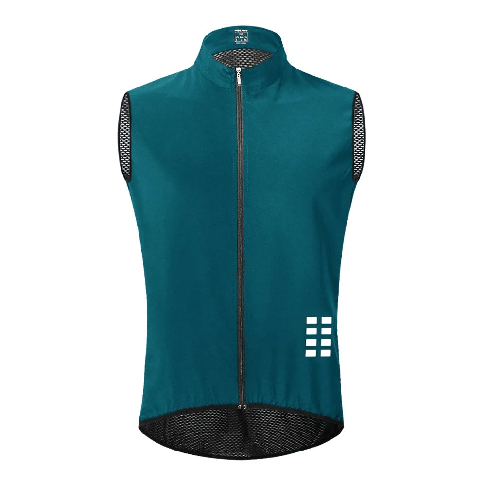 WOSAWE Reflective Cycling Vest Mesh Windproof Lightweight Ciclismo Mtb Bike Sleeveless Jersey Breathable Clothing Cycling Gilet-WAYBIKER