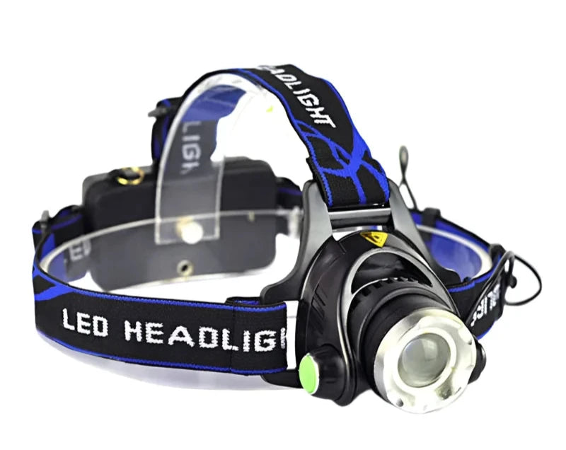 Powerful 4-Mode 5W LED Headlamp USB Rechargeable Zoom Headlight 395nm UV & White Head Torch For Camping Scorpion Detector-WAYBIKER