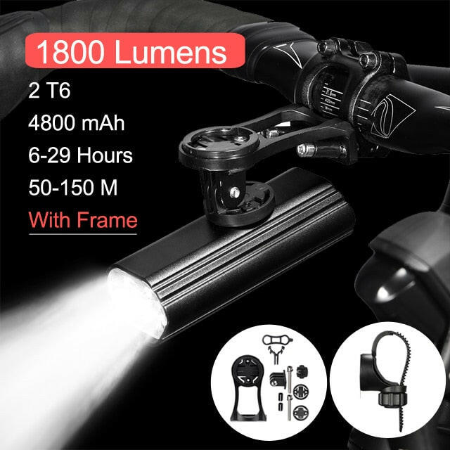 NEWBOLER Bike Light Hoisting Headlights Multifunctional Holder Powerful Flash Light USB Charing Led Bicycle Front Light Garmin-WAYBIKER