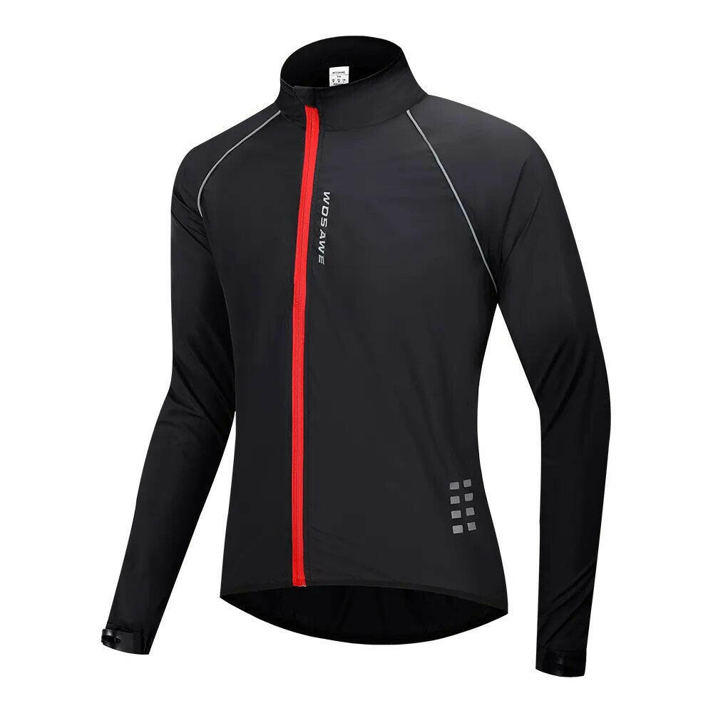 WOSAWE Ultralight Reflective Cycling Jackets Men Windproof Waterproof Road Mountain MTB Bike Bicycle Jacket Running Wind Jacket-WAYBIKER