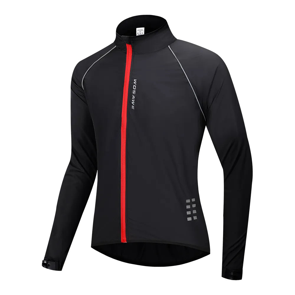 WOSAWE Ultralight Reflective Cycling Jackets Men Windproof Waterproof Road Mountain MTB Bike Bicycle Jacket Running Wind Jacket-WAYBIKER