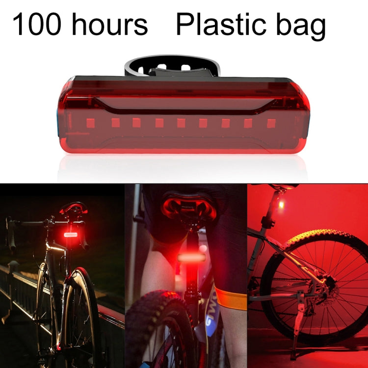 A02 Bicycle Taillight Bicycle Riding Motorcycle Electric Car LED Mountain Bike USB Charging Safety Warning Light 100 Hours, Plastic Bag , 100 Hours, Plastic Bag
