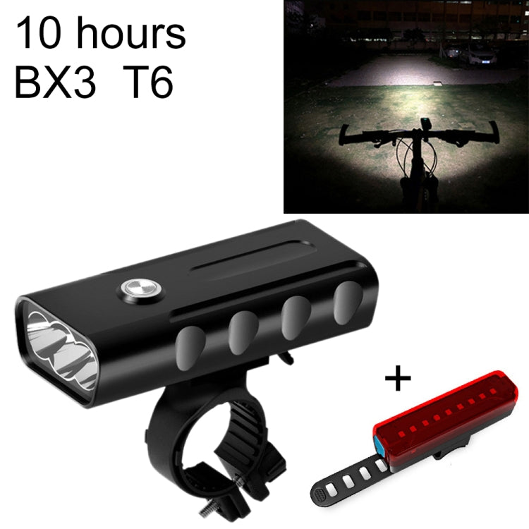 BX3 USB Charging Bicycle Light Front Handlebar Led Light 10 Hours, T6+A02 Lamp , 10 Hours, T6+A02 Lamp