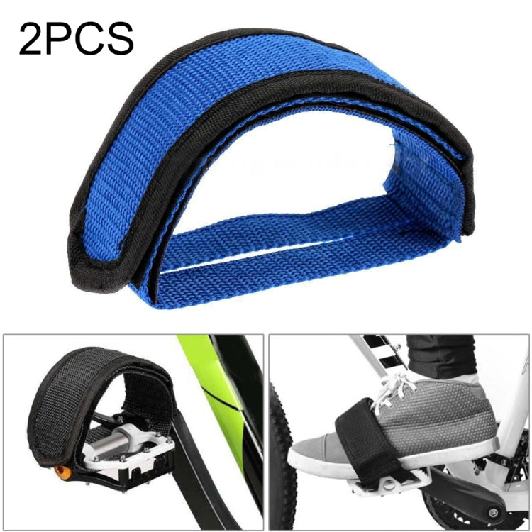 2 PCS Bicycle Pedals Bands Feet Set With Anti-slip Straps Beam Foot - WAYBIKER