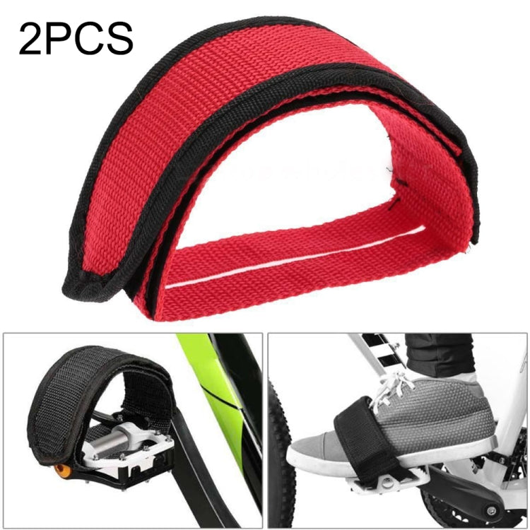 2 PCS Bicycle Pedals Bands Feet Set With Anti-slip Straps Beam Foot - WAYBIKER
