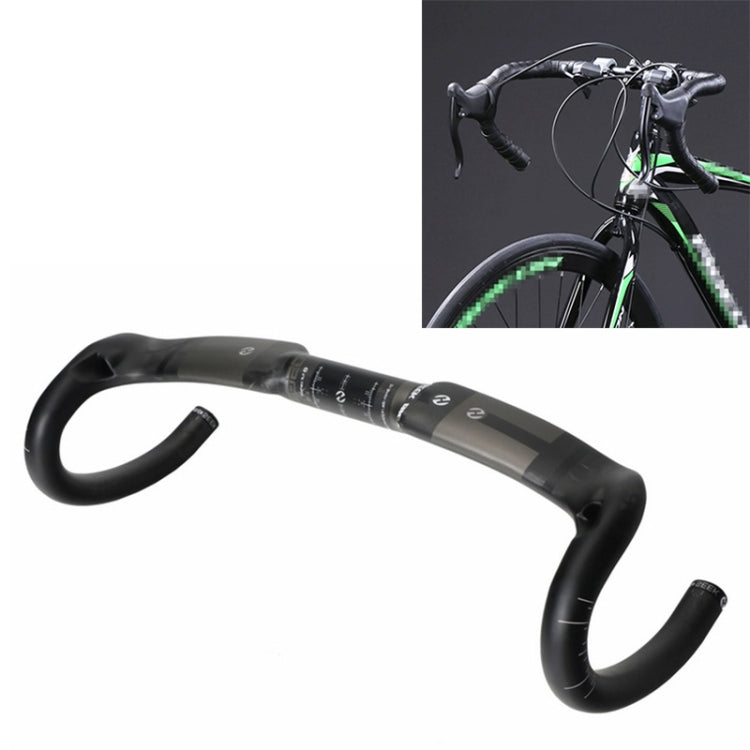 TOSEEK UD Carbon Fiber Texture Road Bike Handlebar, Size: 440mm UD Matte , 440mm