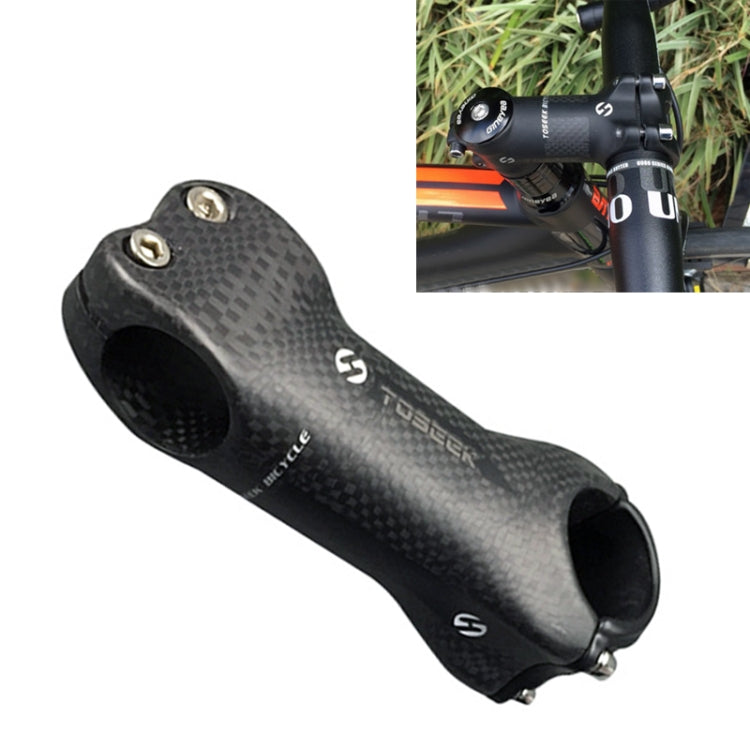 TOSEEK All Carbon Fiber 3KUD Texture Road Mountain Bike Ultra-light Handlebar Stem Riser Faucet, Size: 17 Degree, 130mm Matte , 17 Degree, 130mm