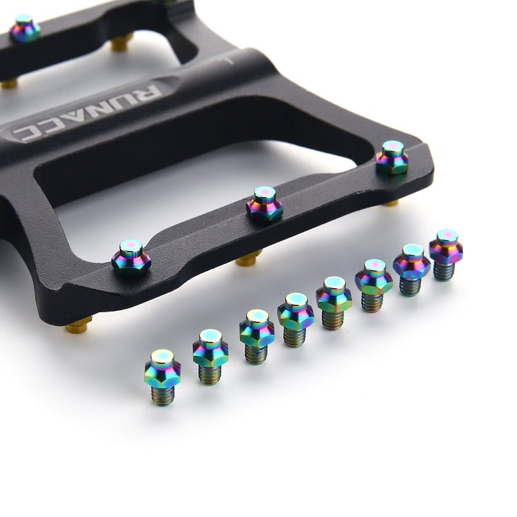 8 PCS/Set Titanium Alloy Bicycle Pedal Anti-slip Screw M4