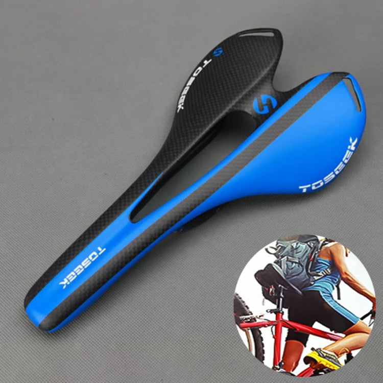 TOSEEK Road Bike Carbon Fiber Seat Bicycle Hollow Seat Saddle, 3K Texture + Extinction, Extinction Black , Extinction Orange , Extinction Green , Extinction Grey , Extinction Blue , Extinction Red , Extinction White , Extinction Yellow