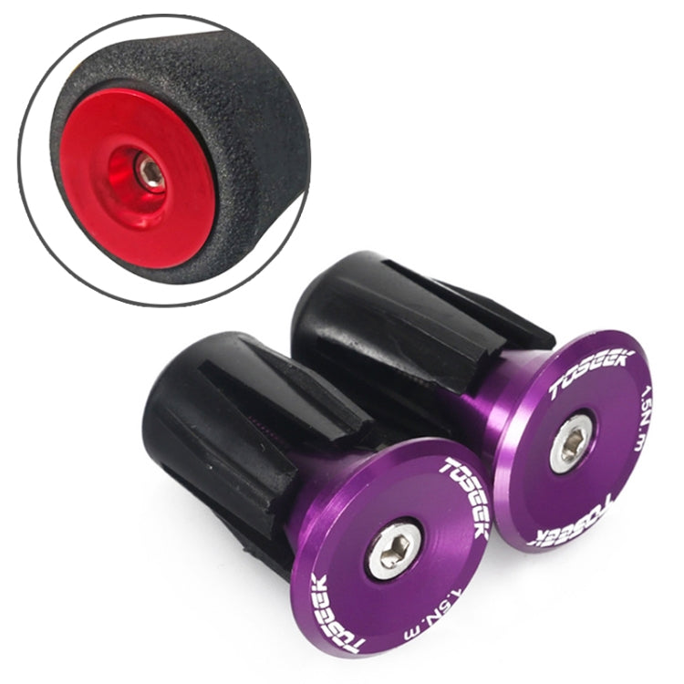 TOSEEK 1 Pair Mountain Bike Handlebar Grips Caps End Plug Aluminum Alloy Bicycle Bar Ends Plug, 17.6-21.8mm Blue, 17.6-21.8mm Purple, 17.6-21.8mm Red, 17.6-21.8mm Black, 17.6-21.8mm Green, 17.6-21.8mm Grey, 17.6-21.8mm Gold