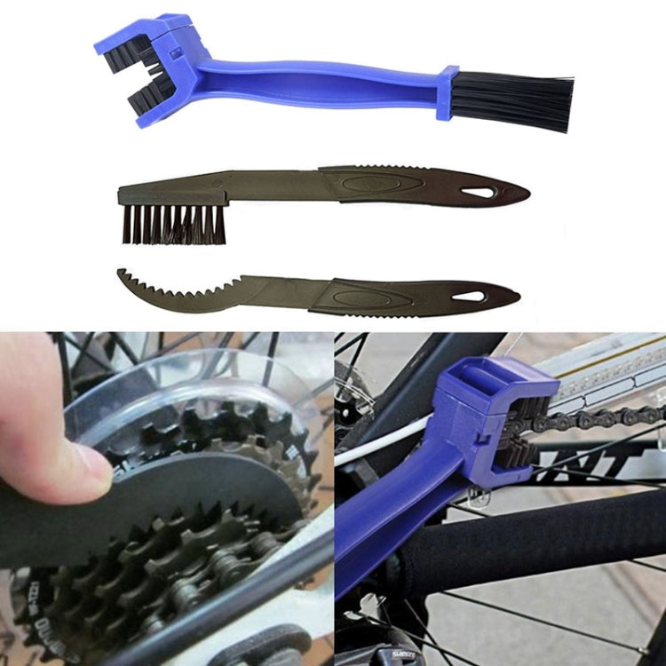 2 Set Bicycle Chain Cleaning Brush Flywheel Cleaning Tools Crankset Brush Cleaning Chain Wheel Set Brush, 2 Set (Red), 2 Set (Blue)
