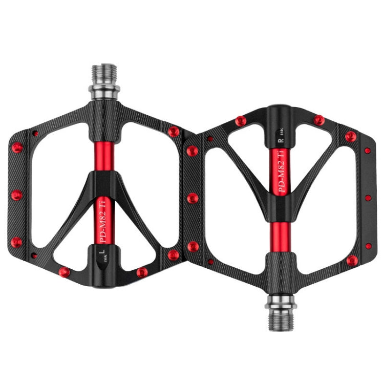 PROMEND PD-M82-TI 1 Pair Mountain Bicycle Titanium Alloy Shaft 3-Bearings Wide Pedals, PD-M82-TI - WAYBIKER