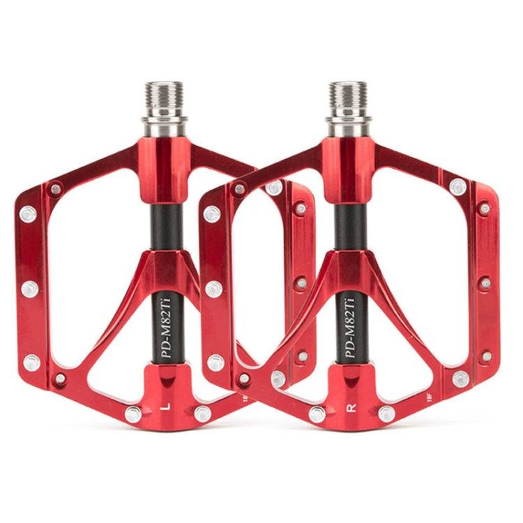 PROMEND PD-M82-TI 1 Pair Mountain Bicycle Titanium Alloy Shaft 3-Bearings Wide Pedals, PD-M82-TI - WAYBIKER