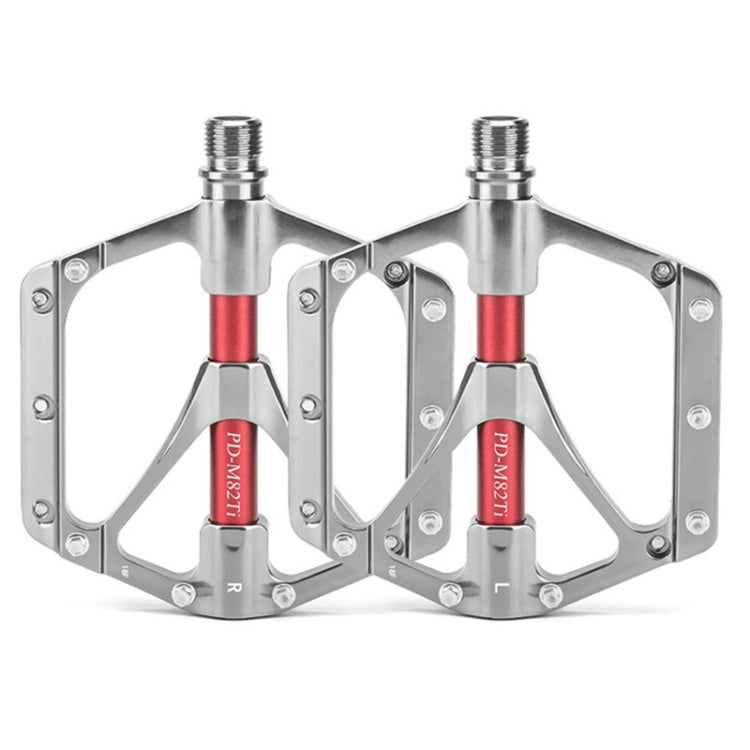 PROMEND PD-M82-TI 1 Pair Mountain Bicycle Titanium Alloy Shaft 3-Bearings Wide Pedals, PD-M82-TI - WAYBIKER
