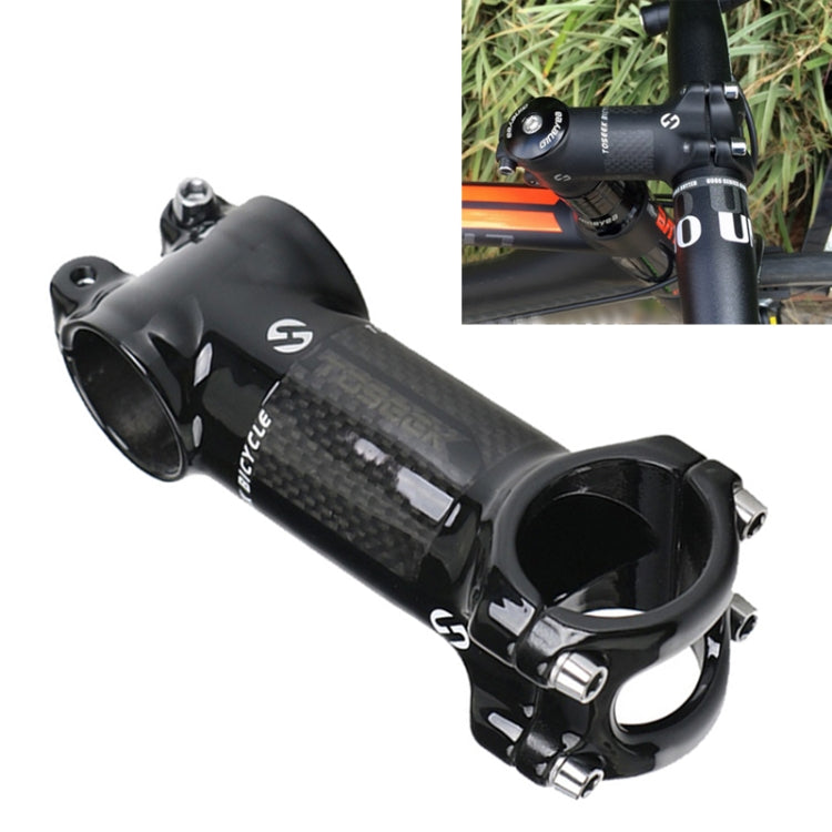 TOSEEK Road Mountain Bike Ultra-light Handlebar Stem Riser Faucet, Size: 17 Degree, 110mm Gloss , 17 Degree, 110mm