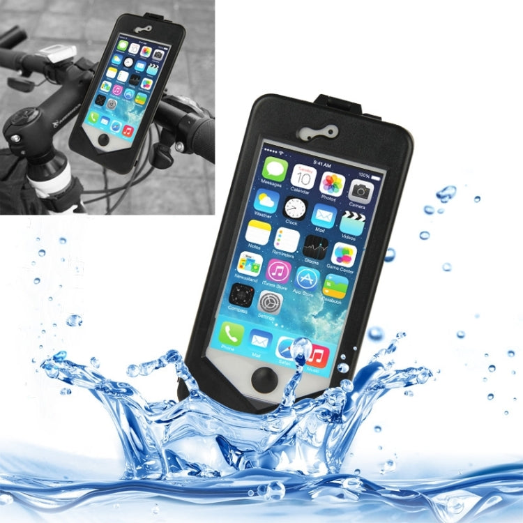 360 Degree Rotation 3 Layer Plastic + Touch Panel Screen + Silicone Tray Combination Bicycle Holder for iPhone 5 & 5S, 360 Degree Rotation Bicycle Holder