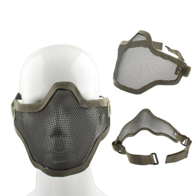 Half Face Net Mesh Style Protection Mask with Elastic Strap, Net Mesh Style Mask Army Green , Half Face Net Mesh Style Mask Black , Net Mesh Style Mask Brown
