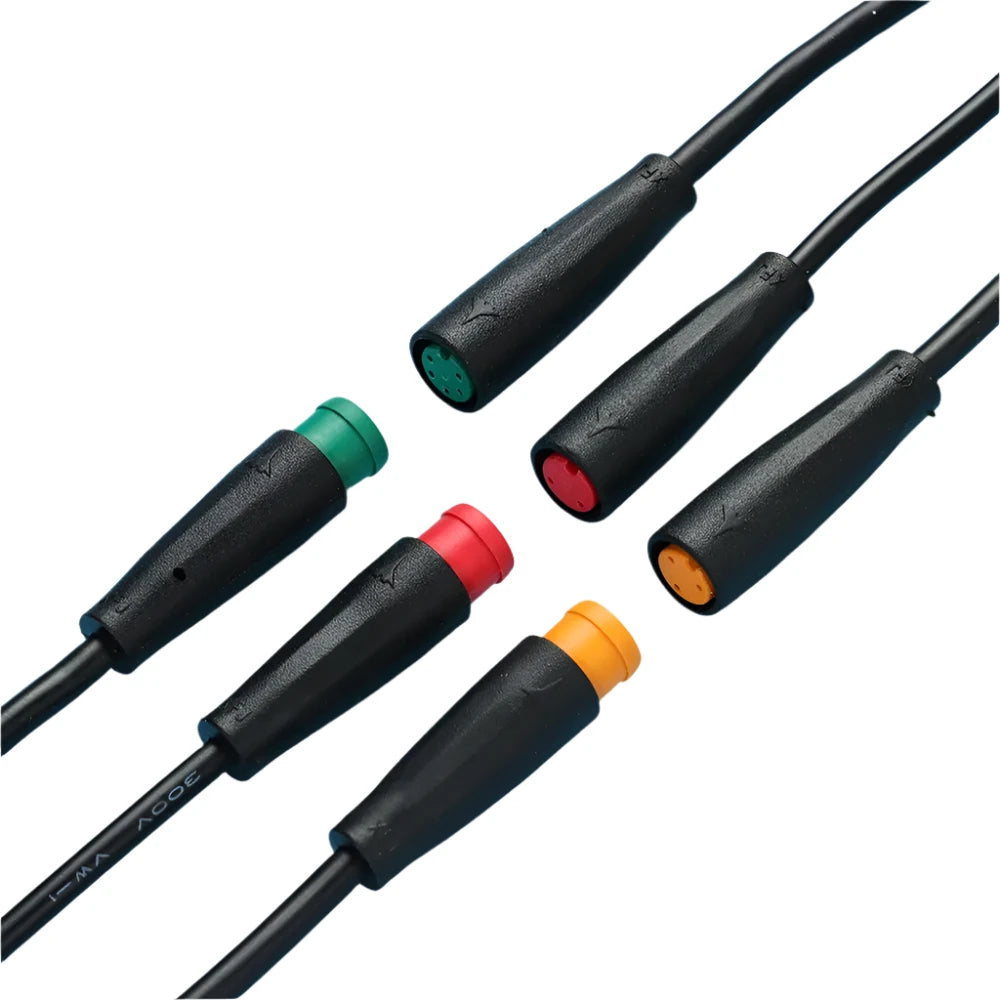 9mm Base Connector 2 3 4 5 6Pin Cable Waterproof Connector For Ebike Bafang Display Pin Optional Cable Ebike Accessories-WAYBIKER