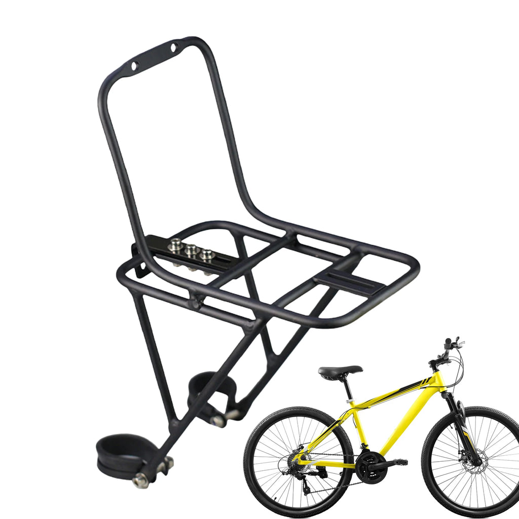 Bike Front Rack Bicycle Handlebar Rack Aluminum Alloy Bike Luggage Rack Stand Cargo Luggage Picnic Carrier for Road Bicycle