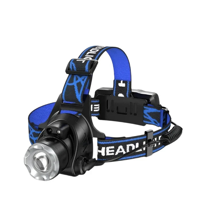 T6 Led Headlamp Fishing Head Lamp 3 Modes Zoom Lamp Waterproof Super Bright Camping Light Powered By 2x18650 Batteries-WAYBIKER
