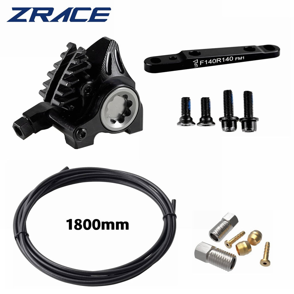 ZRACE XG Flat Mount Caliper, Road Hydraulic Brake, ICE-TECH Pads, BMX Raceing, Full CNC Lightweight-WAYBIKER
