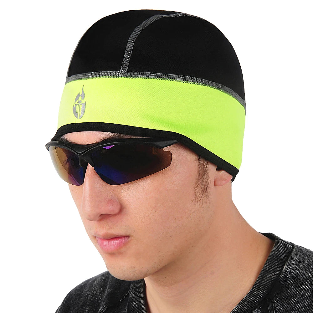 WOSAWE Cycling Caps Ski Winter Windproof Cap Outdoor Sports Warm Hat Bike Bicycle helmet inner Hats head protection-WAYBIKER