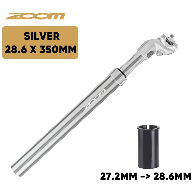 ZOOM Bike Suspension Seatpost 27.2/31.6/28.6/30.4/30.8/33.9mm MTB Suspension Seat Tube 350mm Shock Absorber Seat Post Bike Parts