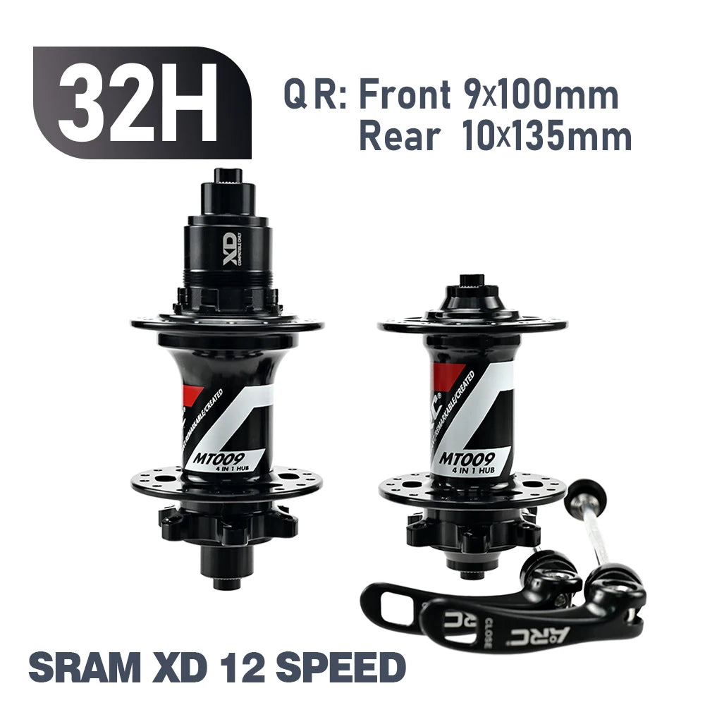 ARC 6 Pawls Hub MT009 MTB Hub Front 9x100 Rear 10x135mm 6 Bolt Disc Brake Bike Bicycle Hub HG Micro Spline Sram XD 8 9 10 11 12v