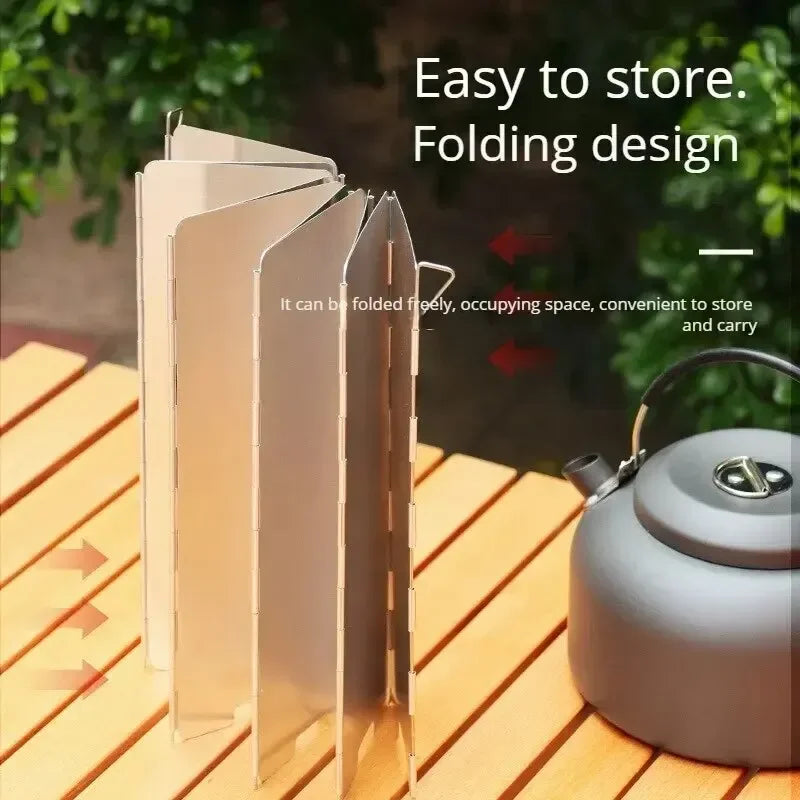 Outdoor Gas Stove Windshield Thickened Folding Cassette Stove Windshield (8pcs)-WAYBIKER