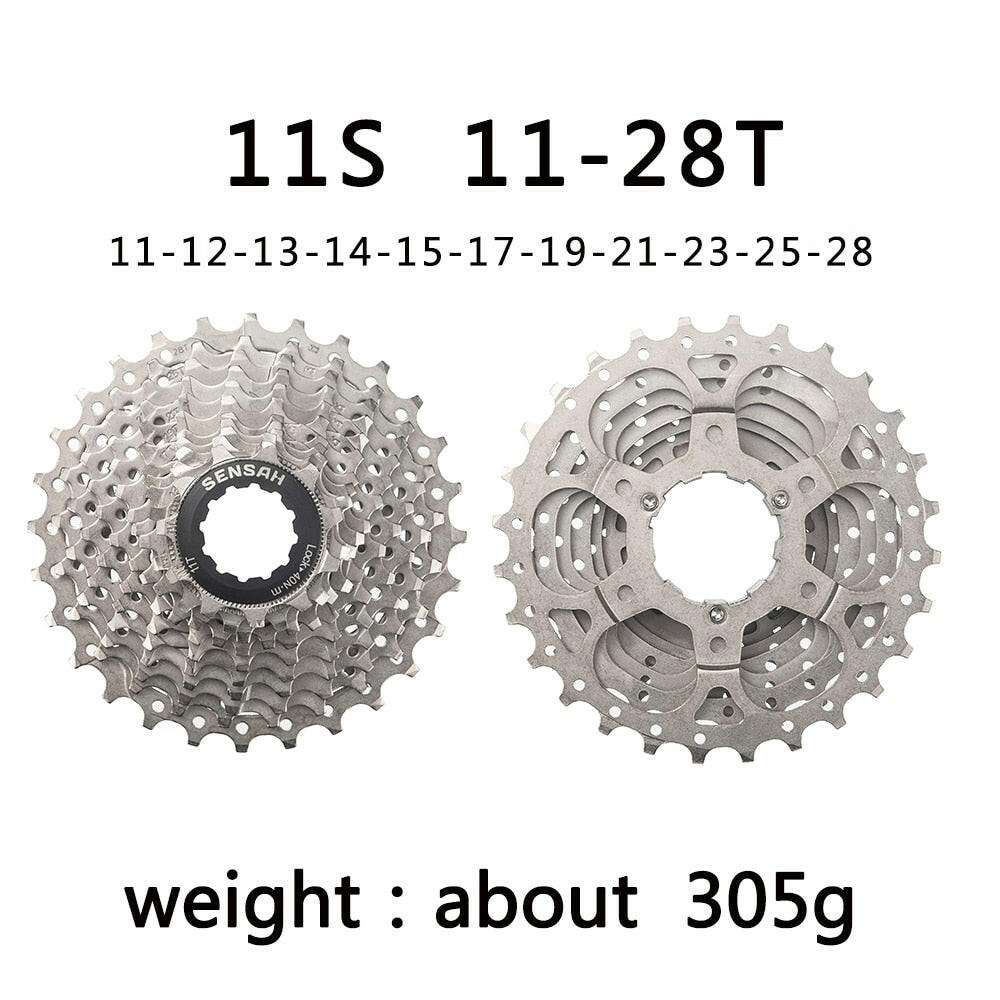 SENSAH 8/9/10/11 Speed Road Bike Cassette 11V 23T/25T/28T/30T/32T/34T/36T Bicycle Freewheel K7 10S Flywheel for HG Hub-WAYBIKER