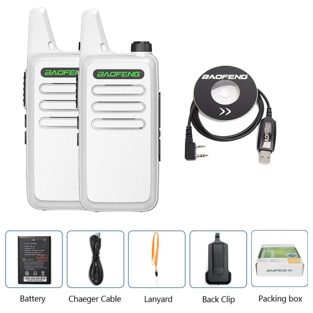 2PCS Baofeng BF-T20 5W Portable Mini Walkie Talkie VOX Charging USB For BF-C9 BF-888S KD-C1 Two Way Radio  Hotel Hunting-WAYBIKER