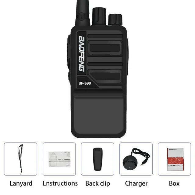 Baofeng BF-S99 Walkie Talkie 8W 4800mAh Li-on Battery Powerful  Long Range Portable Two Way Ham Radio Update BF-888S Intercom-WAYBIKER