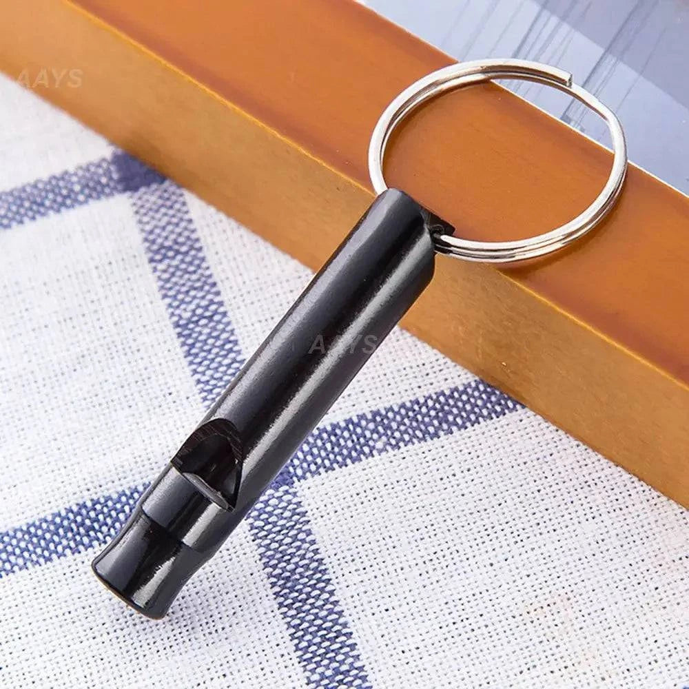 1Pcs Multifunctional Aluminum Emergency Survival Whistle Keychain For Camping Hiking Outdoor Tools Training Whistles Of Survival-WAYBIKER