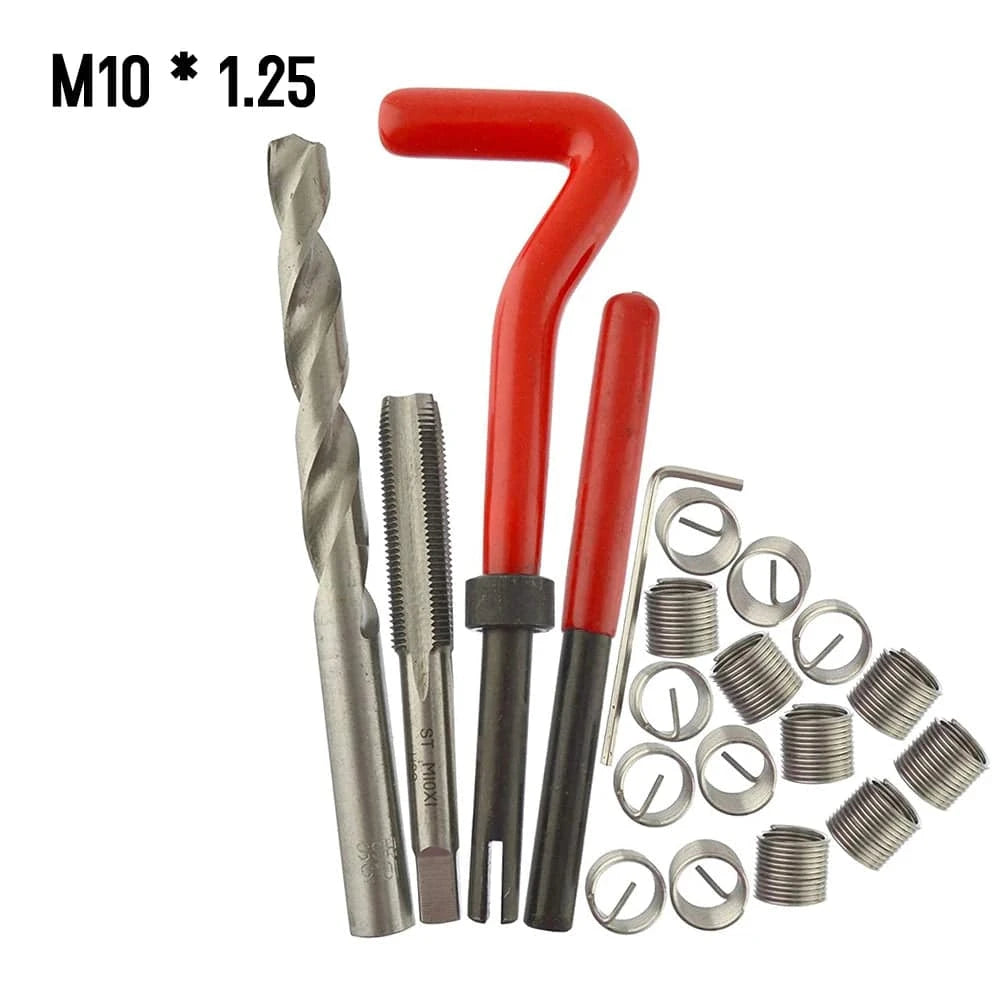 15pcs/20pcs/30pcs Metric Thread Repair Insert Kit M5 M6 M8 M10 M12 M14 Helicoil Car Pro Coil Tool Car Repair Tool-WAYBIKER