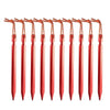10Pcs/lot 18cm Aluminum Alloy Tent Takes Pegs Heavy Duty Travel Outdoor Camping Accessories Tarp Ultralight Nails Ground Peg-WAYBIKER