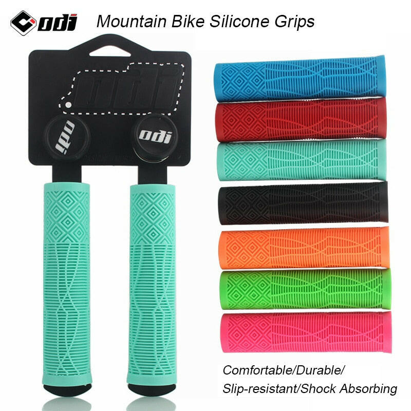 ODI Silicone Handle Grips Mountain Bike Off-Road Downhill Anti-Slip Shock-Absorbing XC/AM Cycling Bike Grips Bicycle Accessories-WAYBIKER